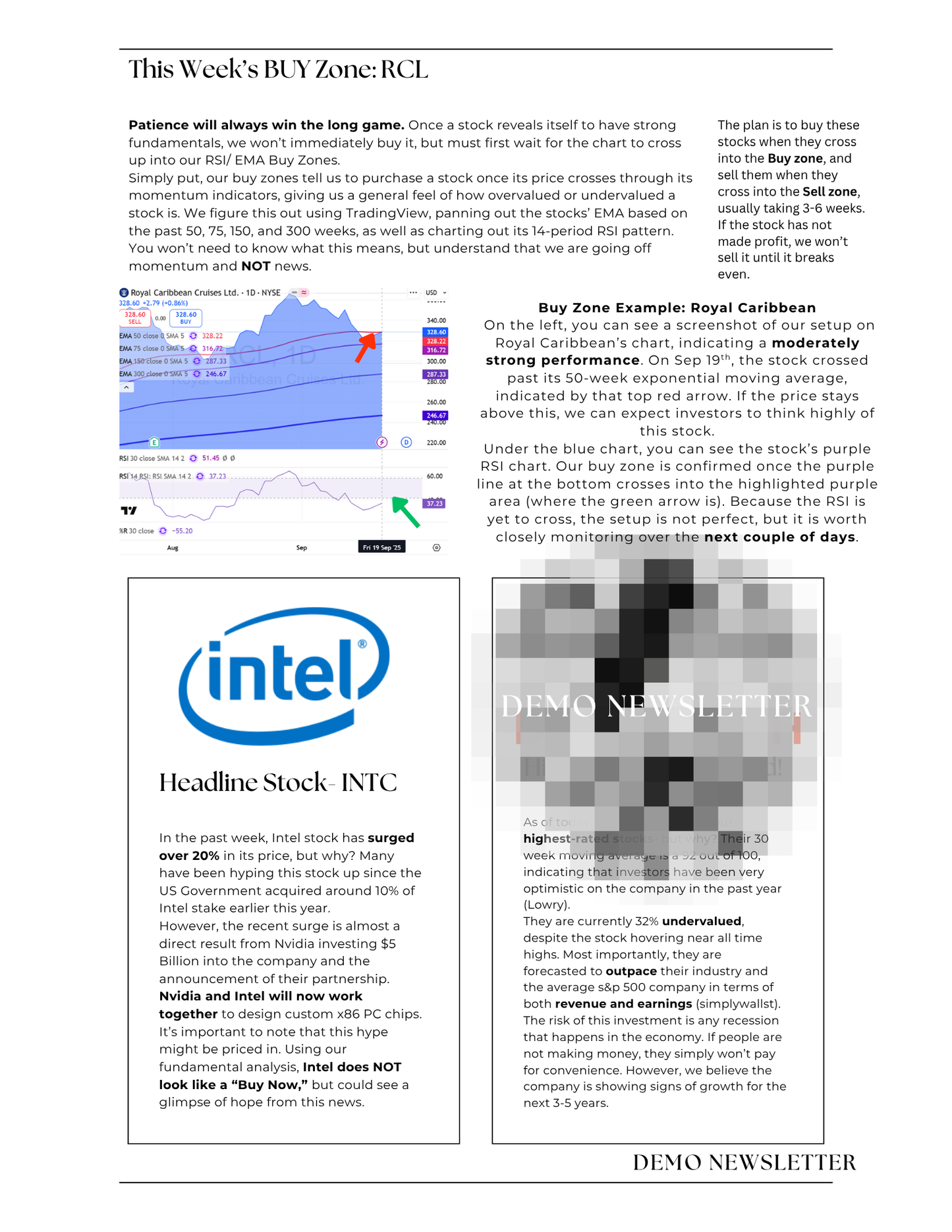 Weekly Stock Newsletters